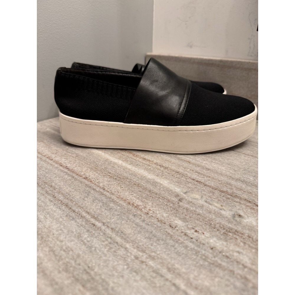 Vince Women's Black Ward Knit Skate Slip-On‎ Sneakers Shoes 8.5